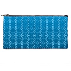 Background Texture Pattern Blue Pencil Case by Dutashop
