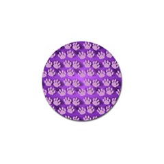 Pattern Texture Feet Dog Purple Golf Ball Marker (10 Pack) by Dutashop