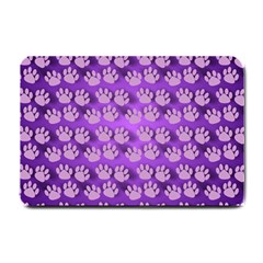 Pattern Texture Feet Dog Purple Small Doormat  by Dutashop