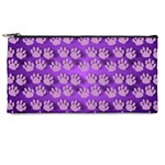 Pattern Texture Feet Dog Purple Pencil Case Front