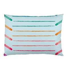 Crayon Background School Paper Pillow Case by Dutashop