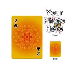 Fractal Yellow Orange Playing Cards 54 Designs (mini) by Dutashop