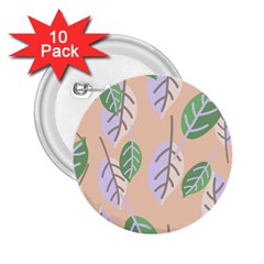 Leaf Pink 2 25  Buttons (10 Pack)  by Dutashop