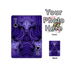Mandala Neon Playing Cards 54 Designs (Mini) Front - Spade7