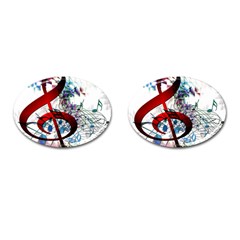 Music Treble Clef Sound Cufflinks (oval) by Dutashop