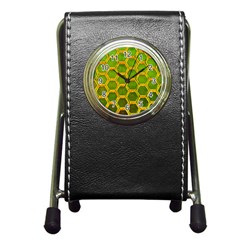Hexagon Windows Pen Holder Desk Clock by essentialimage365