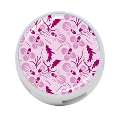 Dark Pink Flowers 4-port Usb Hub (two Sides) by Eskimos