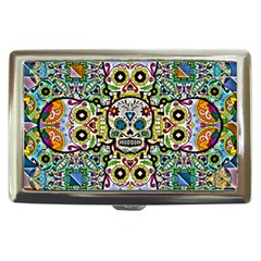 Sugar Skulls Pattern Cigarette Money Case by ExtraAwesomeSauce