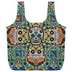 Sugar Skulls Pattern Full Print Recycle Bag (xl) by ExtraAwesomeSauce