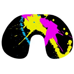 Splatter Splatter Travel Neck Pillow by ExtraAwesomeSauce