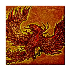 Phoenix Rising Tile Coaster by ExtraAwesomeSauce