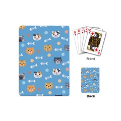Cute Cat Pattern Playing Cards Single Design (mini) by ExtraAwesomeSauce