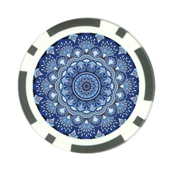 Mandela Flower Poker Chip Card Guard by ExtraAwesomeSauce