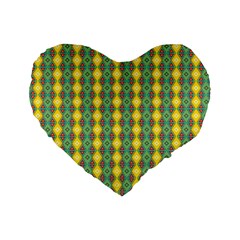 Native American Pattern Standard 16  Premium Flano Heart Shape Cushions by ExtraAwesomeSauce