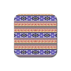 Native American Pattern Rubber Coaster (square)  by ExtraAwesomeSauce