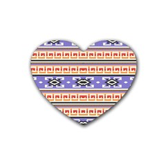 Native American Pattern Heart Coaster (4 Pack)  by ExtraAwesomeSauce