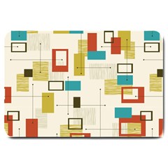 Retro Pattern Vintage Large Doormat  by ExtraAwesomeSauce