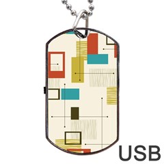 Retro Pattern Vintage Dog Tag Usb Flash (one Side) by ExtraAwesomeSauce