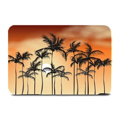 Sunset Palm Trees Beach Summer Plate Mats by ExtraAwesomeSauce