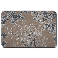 Linear Textured Botanical Motif Design Large Doormat  by dflcprintsclothing