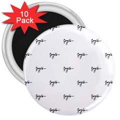 Tribal Style Symbol Drawing Print Pattern 3  Magnets (10 Pack)  by dflcprintsclothing