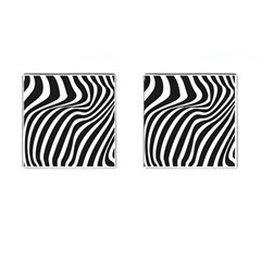Wave Line Curve Cufflinks (square) by Dutashop