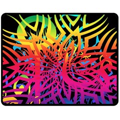 Abstract Jungle Fleece Blanket (medium)  by icarusismartdesigns