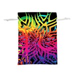 Abstract Jungle Lightweight Drawstring Pouch (L) Front