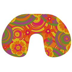 Geometric Floral Pattern Travel Neck Pillow by designsbymallika