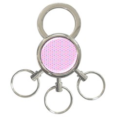 Hexagonal Pattern Unidirectional 3-ring Key Chain by Dutashop