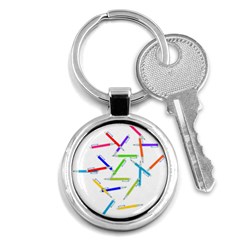Pen Pencil Color Write Tool Key Chain (round) by Dutashop