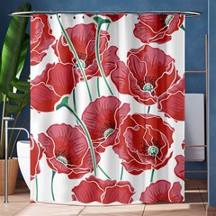 Red Poppy Flowers Shower Curtain 60  X 72  (medium)  by goljakoff
