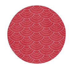 Red Sashiko Ornament Mini Round Pill Box (pack Of 3) by goljakoff