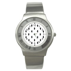 Vampire Hand Motif Graphic Print Pattern Stainless Steel Watch by dflcprintsclothing