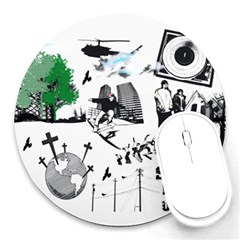 Skater-underground Round Mousepads by PollyParadise