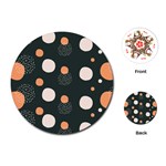 Black peach white  Playing Cards Single Design (Round) Front
