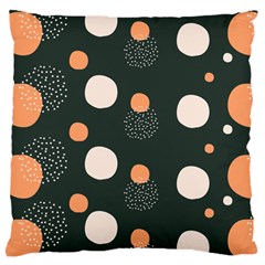 Black Peach White  Large Cushion Case (one Side) by Sobalvarro