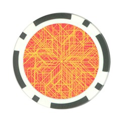 Orange/yellow Line Pattern Poker Chip Card Guard (10 Pack) by LyleHatchDesign