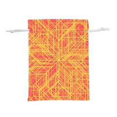 Orange/yellow Line Pattern Lightweight Drawstring Pouch (m) by LyleHatchDesign