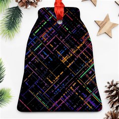 Criss-cross Pattern (multi-colored) Ornament (bell) by LyleHatchDesign