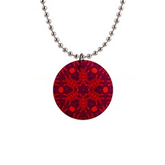 Red Rose 1  Button Necklace by LW323