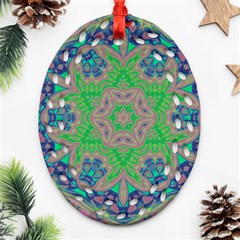 Spring Flower3 Ornament (oval Filigree) by LW323