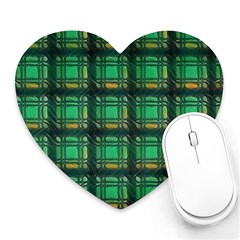 Green Clover Heart Mousepads by LW323
