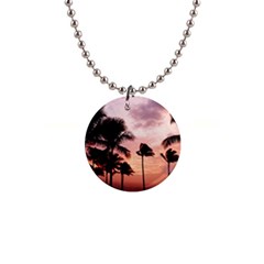 Palm Trees 1  Button Necklace by LW323