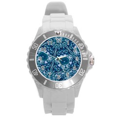 Blue Heavens Round Plastic Sport Watch (l) by LW323