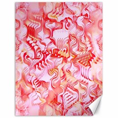 Cherry Blossom Cascades Abstract Floral Pattern Pink White  Canvas 18  X 24  by CrypticFragmentsDesign
