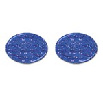 Branches With Peach Flowers Cufflinks (Oval) Front(Pair)
