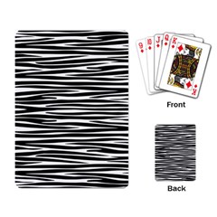 Zebra Stripes, Black And White Asymmetric Lines, Wildlife Pattern Playing Cards Single Design (rectangle) by Casemiro