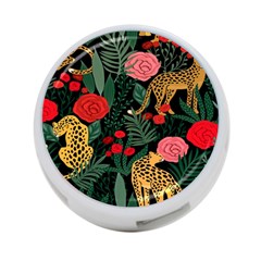 Leopardrose 4-port Usb Hub (one Side) by PollyParadise