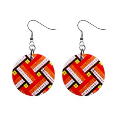 Pop Art Mosaic Mini Button Earrings by essentialimage365